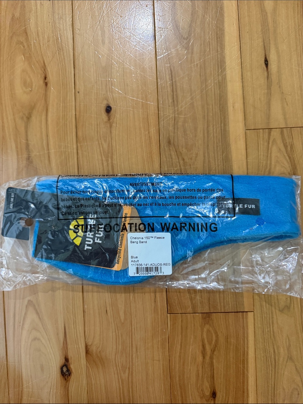 New turtle fur fleece bang band blue adult